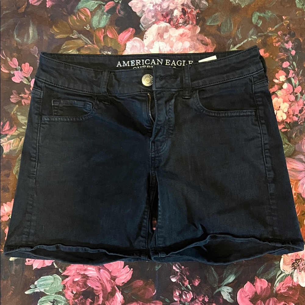 American Eagle Outfitters Women's Dark Blue Jean Shorts